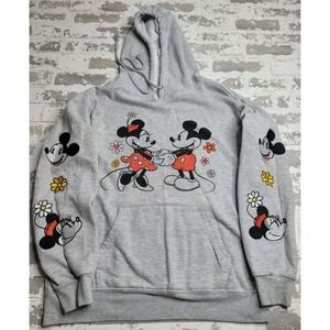 Disney‎ Minnie and Mickey Mouse Embroidered Hoodie Juniors Medium 7-9